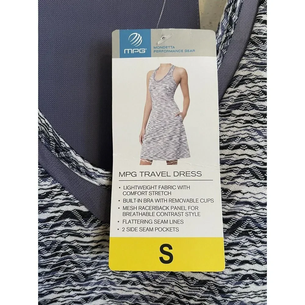 MPG Mondetta Performance Gear Ladies' Sleeveless Dress Purple Grey Combo sz‎ Sm.